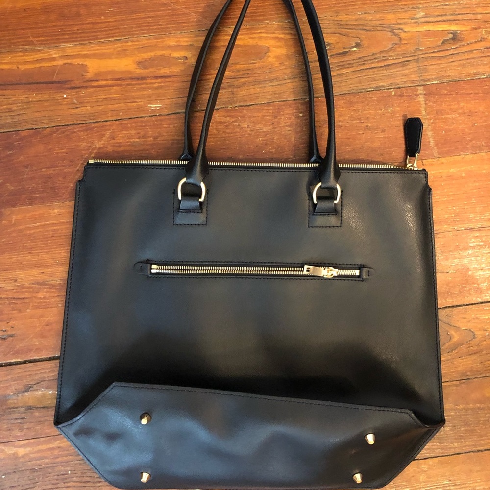 J. Crew black Leather shoulder bag